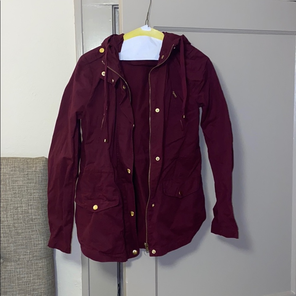 Fable Maroon Utility Jacket